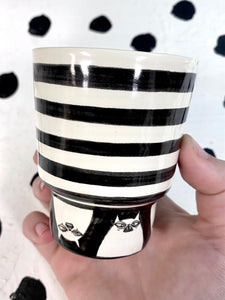 Stripe Cat Cup