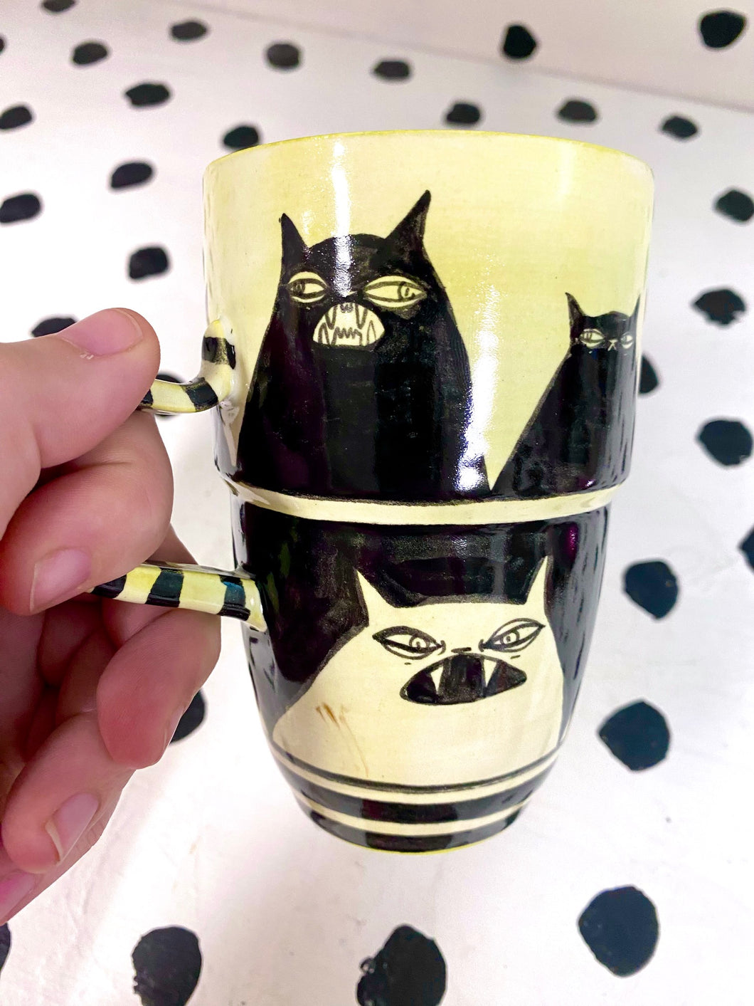 Second- Green Cats Mug