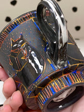 Load image into Gallery viewer, Scratchboard Reading Cat Mug