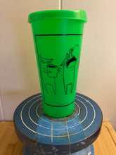 Load image into Gallery viewer, Coffee Cats Plastic Cup with Lid
