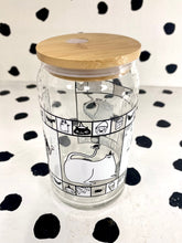 Load image into Gallery viewer, Halloween Cats Lidded Glass Tumbler