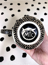 Load image into Gallery viewer, Triple Barf Mug with Orange Textured Dots