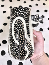 Load image into Gallery viewer, Triple Barf Mug with Orange Textured Dots