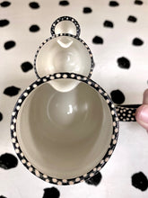 Load image into Gallery viewer, Triple Barf Mug with Orange Textured Dots