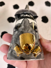 Load image into Gallery viewer, Black Cat With Gold Boots Smoke Bowl