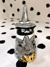 Load image into Gallery viewer, Black Cat With Gold Boots Smoke Bowl