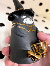Load image into Gallery viewer, Black Cat With Gold Boots Smoke Bowl 2