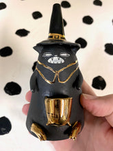 Load image into Gallery viewer, Black Cat With Gold Boots Smoke Bowl 3