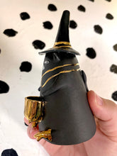 Load image into Gallery viewer, Black Cat With Gold Boots Smoke Bowl 3