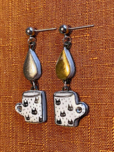 Load image into Gallery viewer, Gold and Silver Mug Earrings