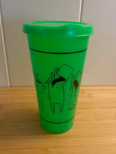Load image into Gallery viewer, Coffee Cats Plastic Cup with Lid