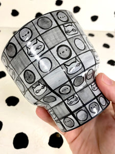 Patterned Faces Tumbler