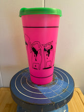 Load image into Gallery viewer, Coffee Cats Plastic Cup with Lid
