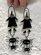 Load image into Gallery viewer, Spider Witch Earrings
