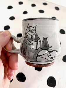 Reading Cat Espresso Mug