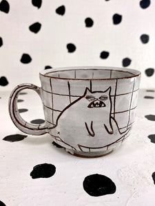 Grid Cats Espresso Mug