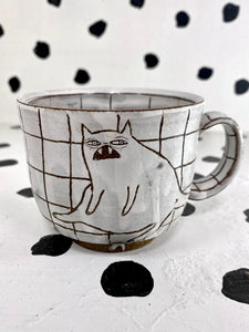 Grid Cats Espresso Mug