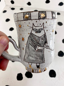 Starry Cat Walk Mug