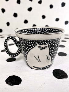 Texture Dots Cat Espresso Mug