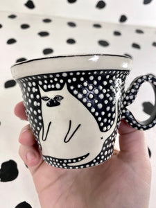 Texture Dots Cat Espresso Mug