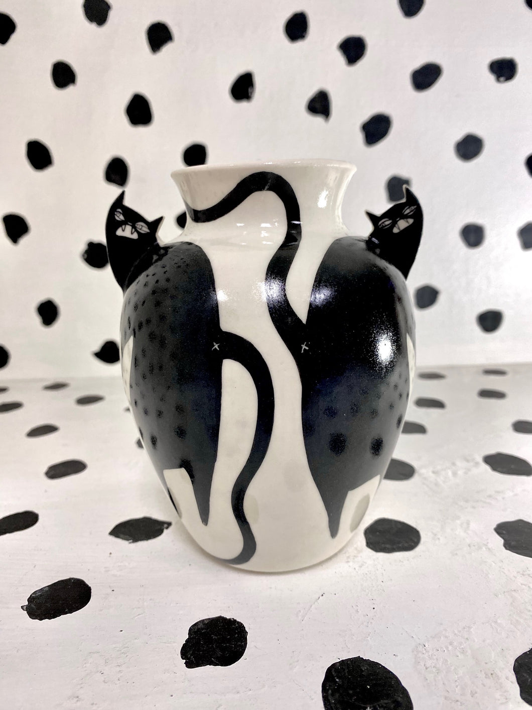 Cutout Cat Vase