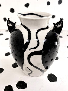 Cutout Cat Vase