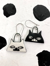 Load image into Gallery viewer, Cat Head Dangle Earrings
