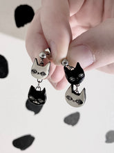 Load image into Gallery viewer, Opposite Cats Post Earrings
