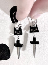 Load image into Gallery viewer, Dagger Cat Earrings
