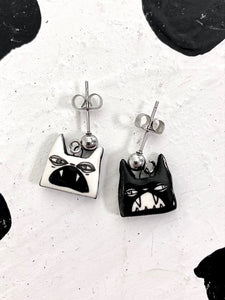 Cat Head Post Earrings