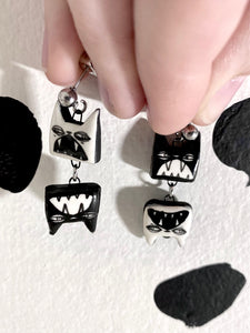 Mirror Cat Post Earrings