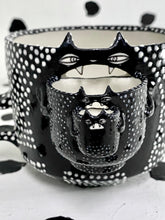 Load image into Gallery viewer, Dot Cat Double Barf Mug
