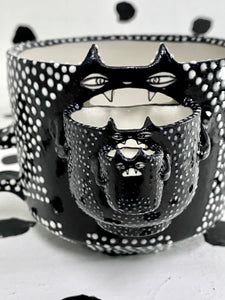 Dot Cat Double Barf Mug