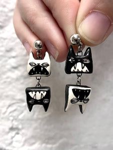 Mirror Cat Post Earrings