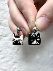 Cat Head Post Earrings