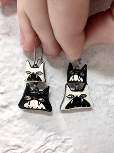 Quadruple Cat Dangle Earrings