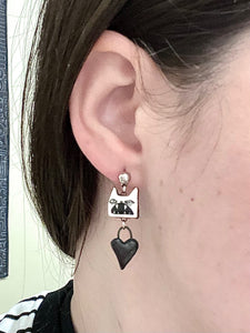 *PRE-ORDER* Heart Cat Post Earrings