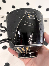 Load image into Gallery viewer, Cat Mug with Gold
