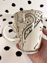 Load image into Gallery viewer, Silver and Gold Luster Mug
