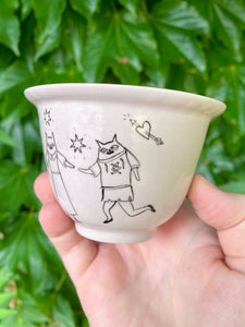 Pale Pink Star Cat Cup