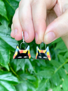 Rainbow Cat Earrings