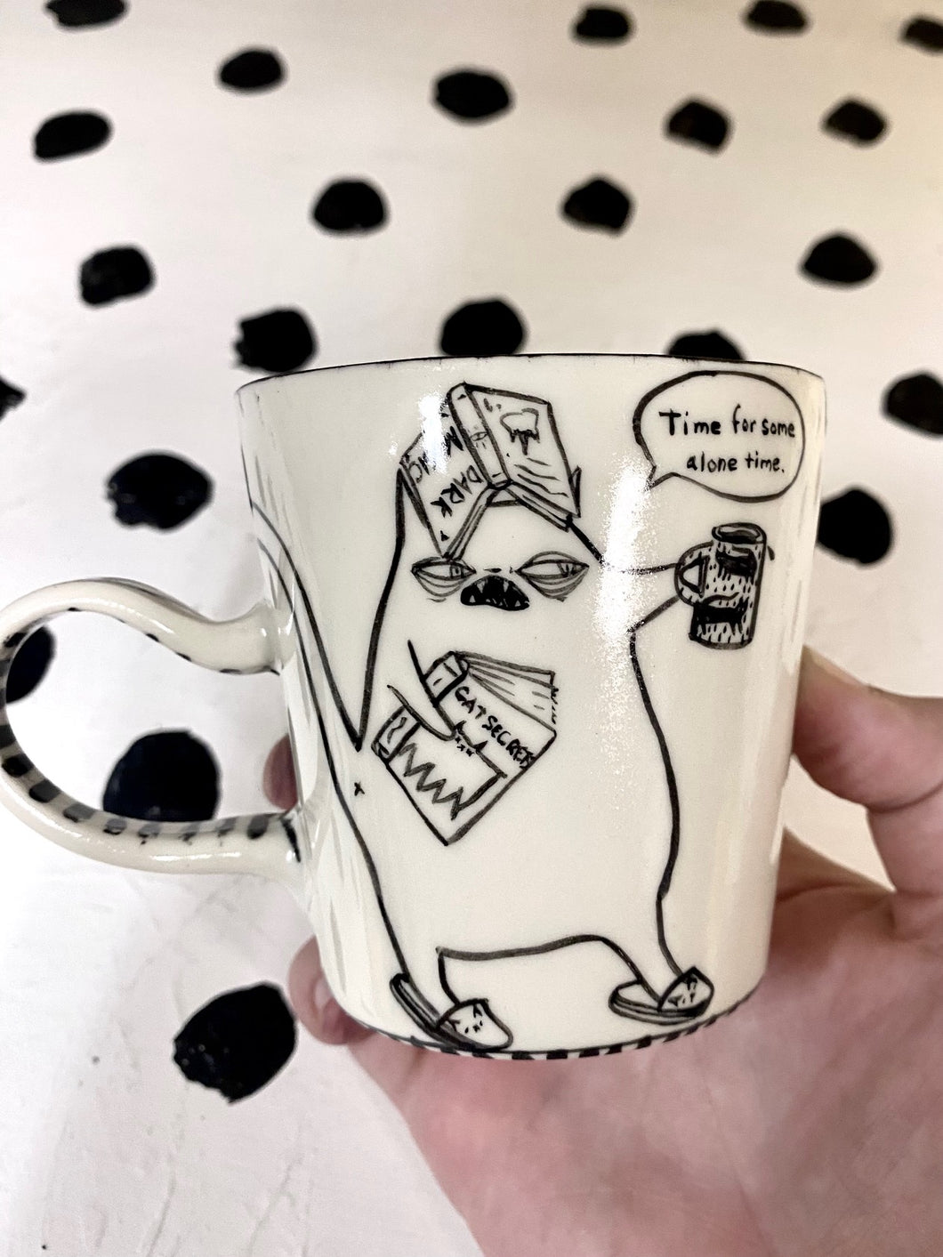 SECOND Reading Cat Mug