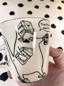 SECOND Reading Cat Mug