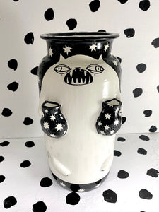 Triple Cat Vase