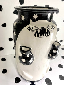 Triple Cat Vase