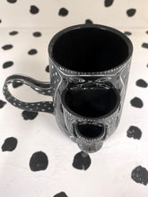 Load image into Gallery viewer, Black Porcelain Double Barf Mug
