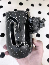 Load image into Gallery viewer, Black Porcelain Double Barf Mug
