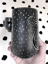 Load image into Gallery viewer, Black Porcelain Double Barf Mug

