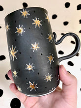 Load image into Gallery viewer, Gold Star Lidded Witch Mug
