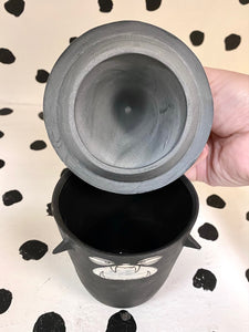 Marble Lidded Witch Cat Cup